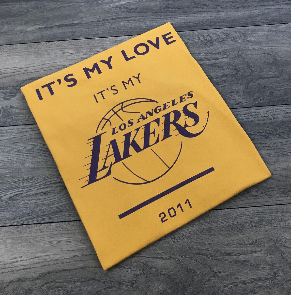Vintage La Lakers Shirt Xl Mens Yellow Los Angeles Kobe Bryant