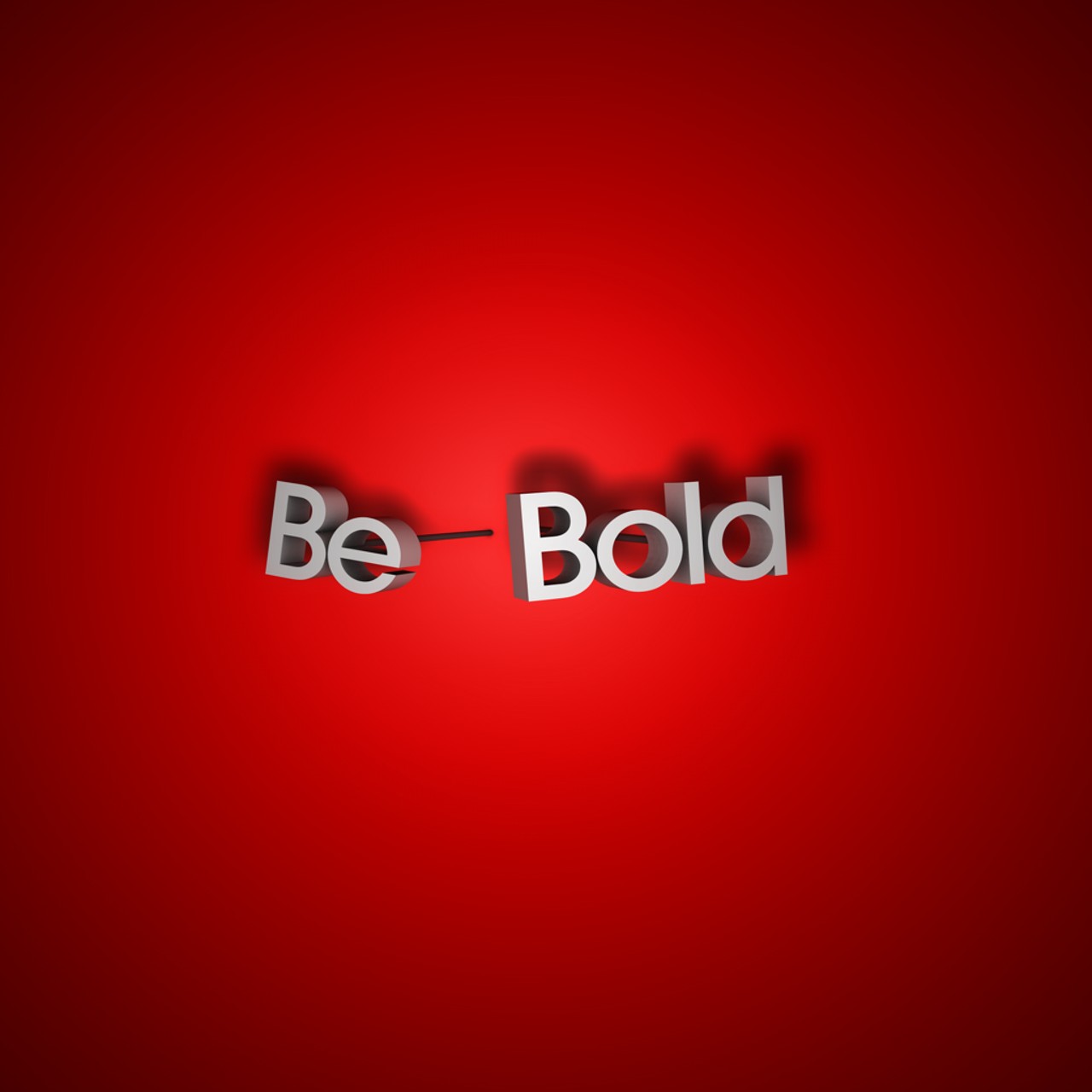  download Be Bold 3D Text BlackBerry Red Background Rojo 1280x1280