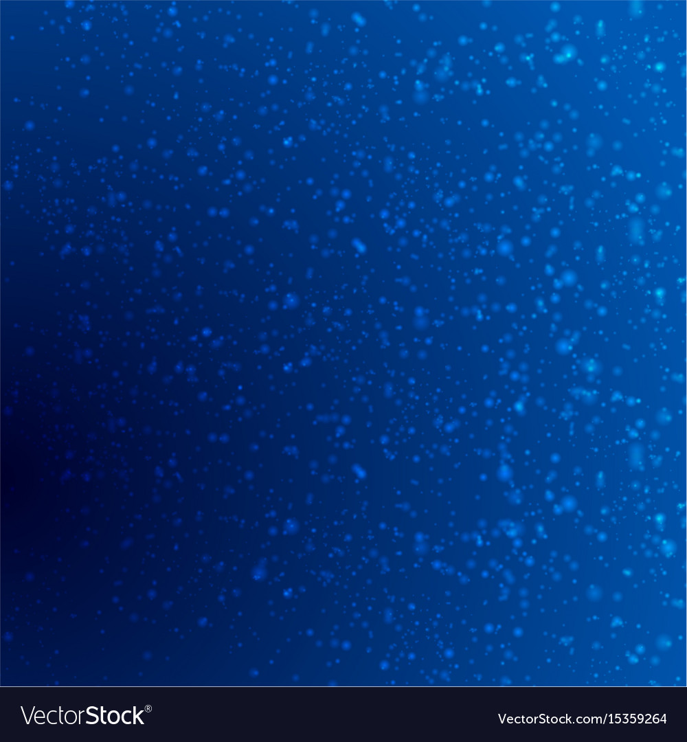 Dark Blue Shiny Bokeh Particles Background Vector Image