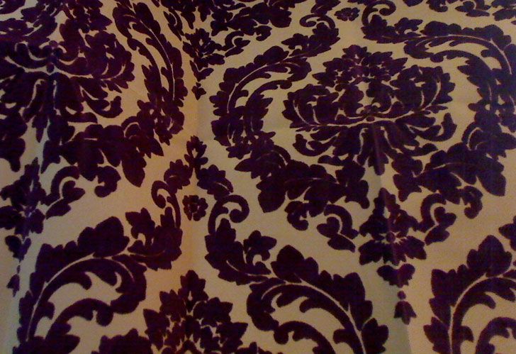 Gold Damask Velvet Shiny Textures Wall Fabric