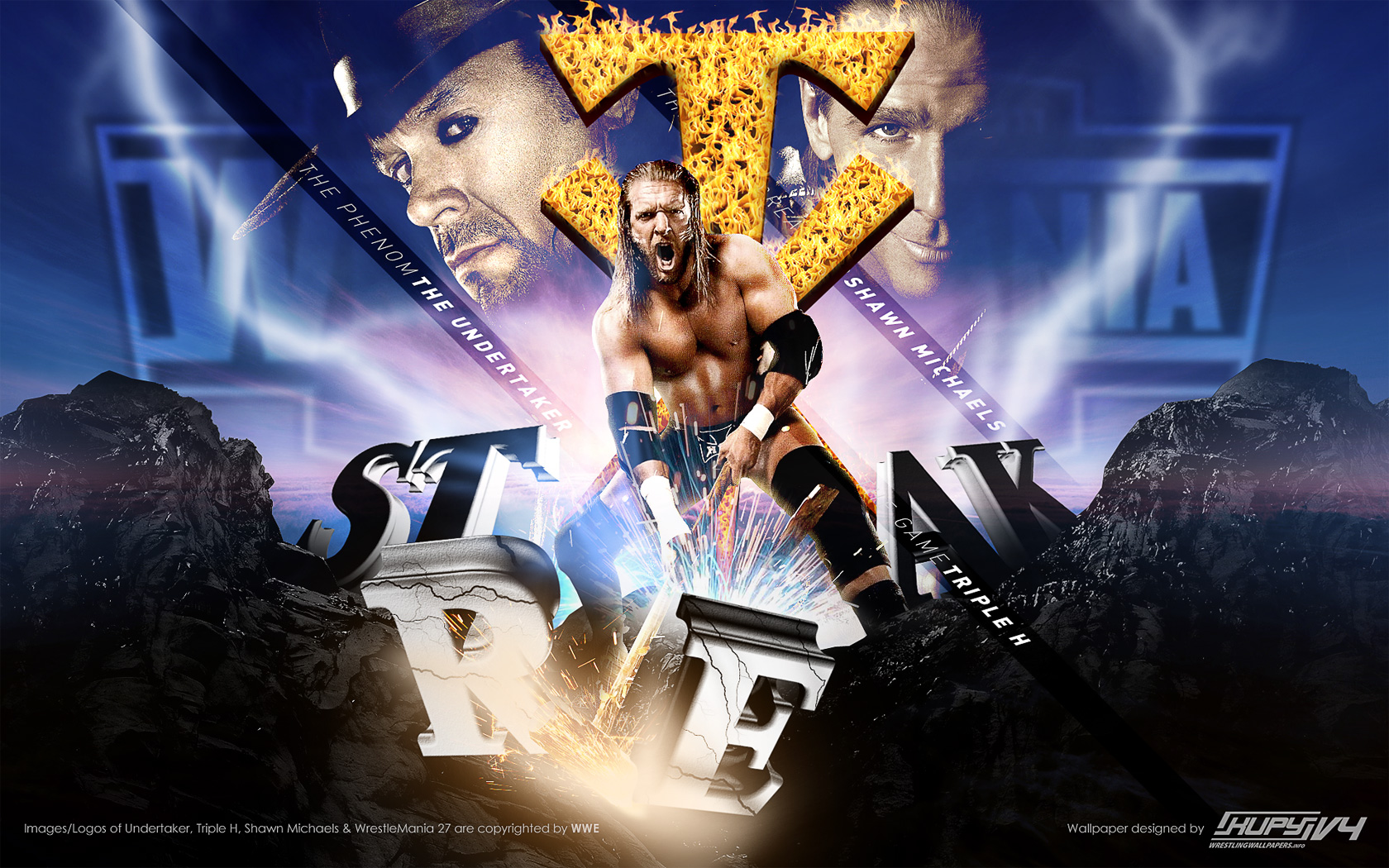 Road To Wrestlemania Triple H Vs The Undertaker Wallpaper