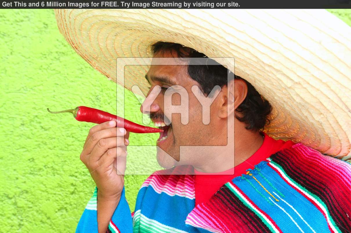 Mexican Sombrero Man Save Money Get Image