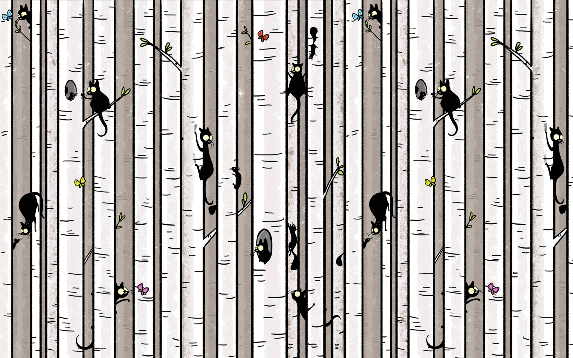 Here Is A Desktop Wallpaper Of The Echo Birch Tree Fabric Design In