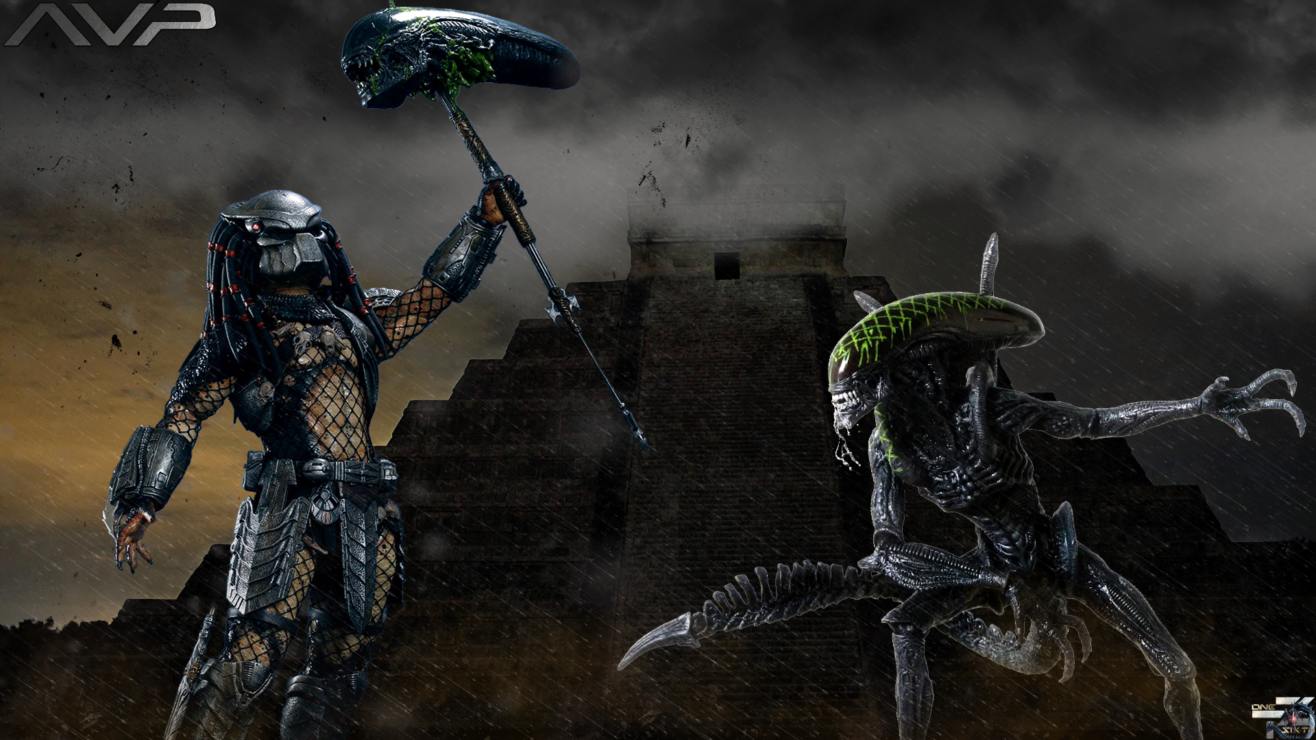Alien Vs Predator Ancient Hot Toys Full HD Wallpaper Dc