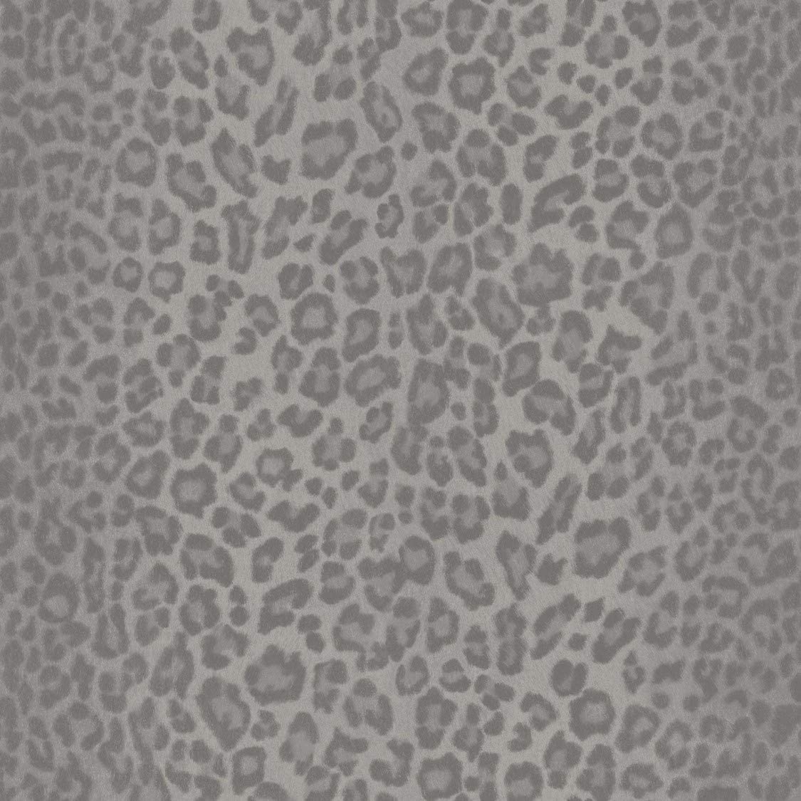 Crown Glamorous Fur Effect Glitter Wallpaper Charcoal M1501