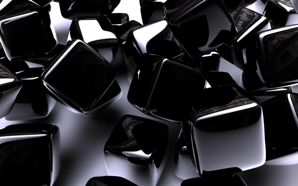 Home 3d And Abstract Black Cubes HD Wallpaper