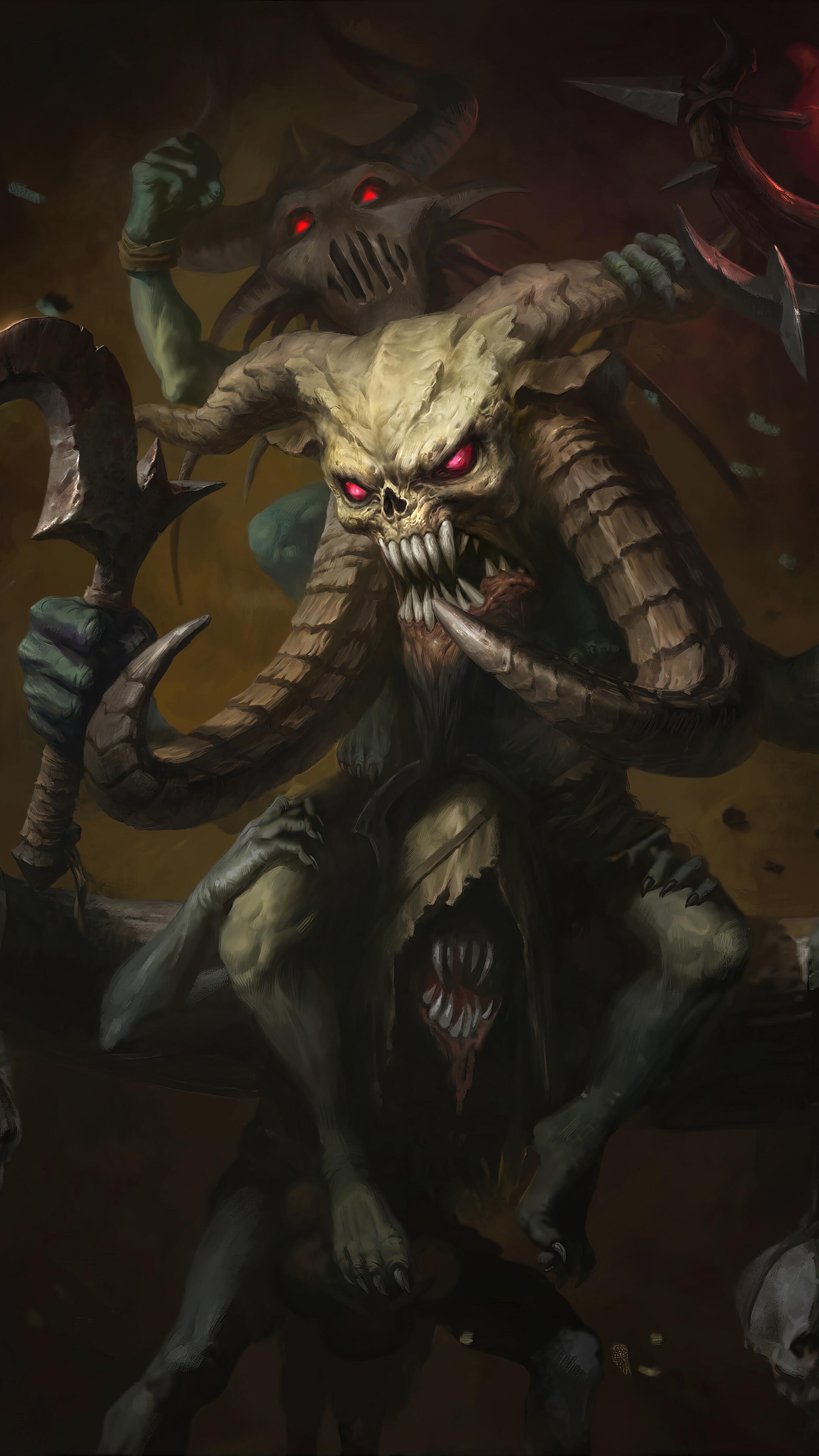 Diablo Immortal Monster Chieftain Ongori 4k Phone iPhone