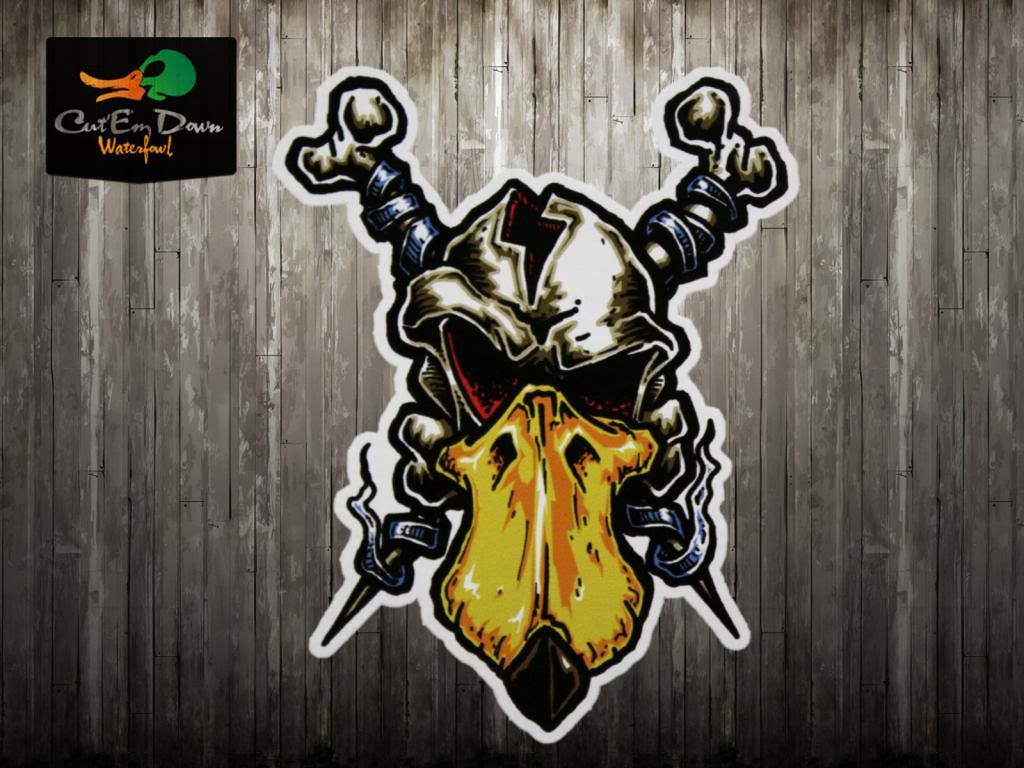 Rnt Rich N Tone Quackhead Skull Decal Sticker Logo Duck Goose Call