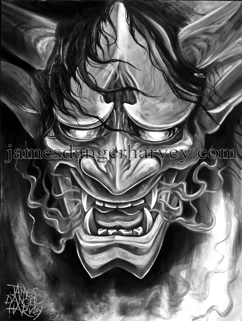 Oni Demon Hannya Japanese By Jamesdangerharvey
