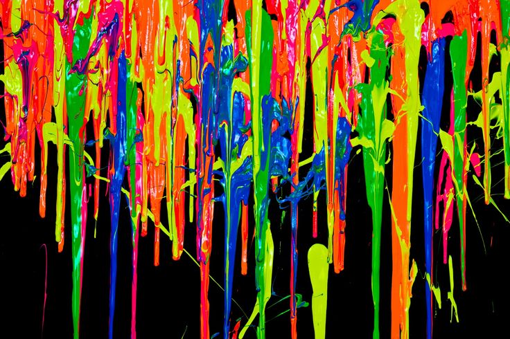 Drizzling Colorful Paint Cool Background Trippy