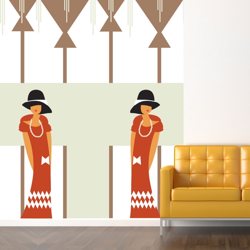 Design Art Deco Wallpaper La Reunion Des Hommes