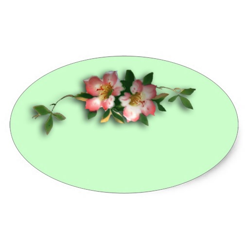 Pink And Mint Floral Background Stickers