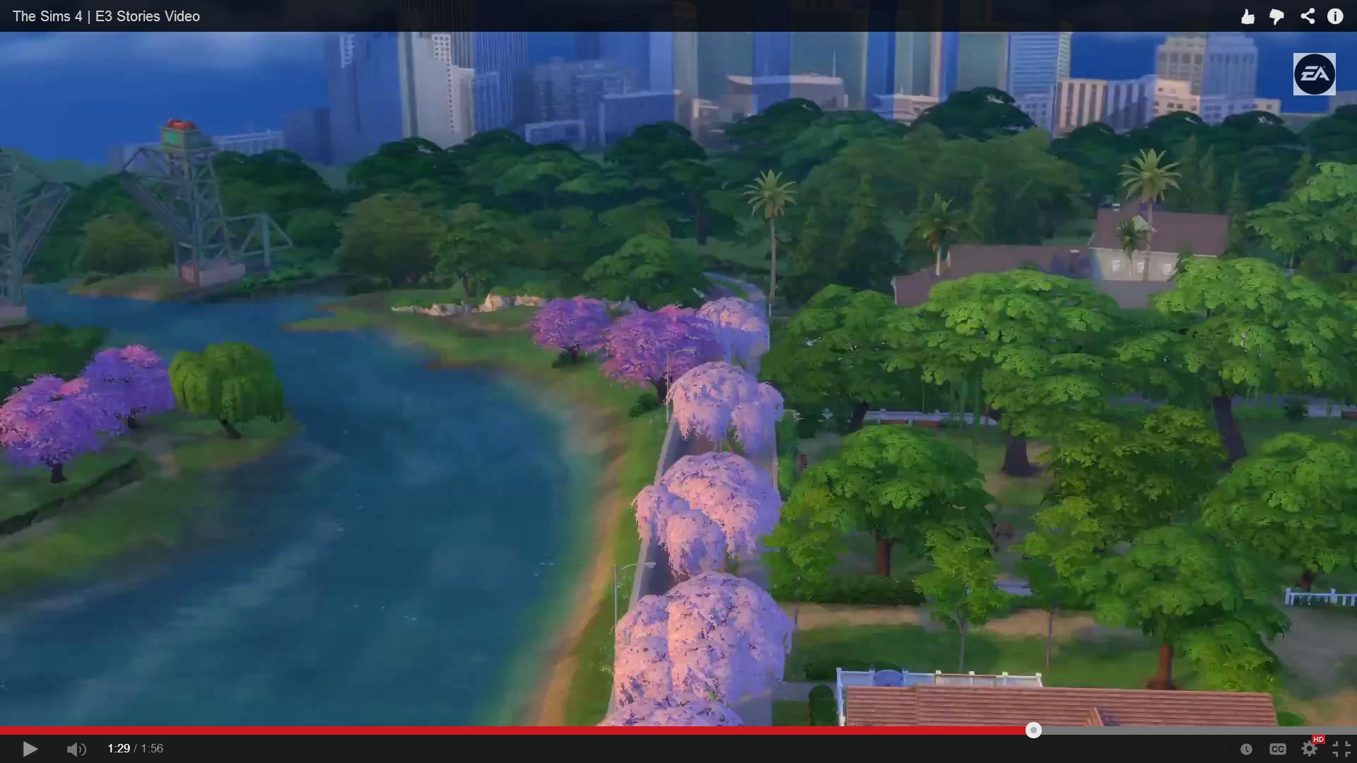 The City In Background Of Sims Videos Is Not A Visitable