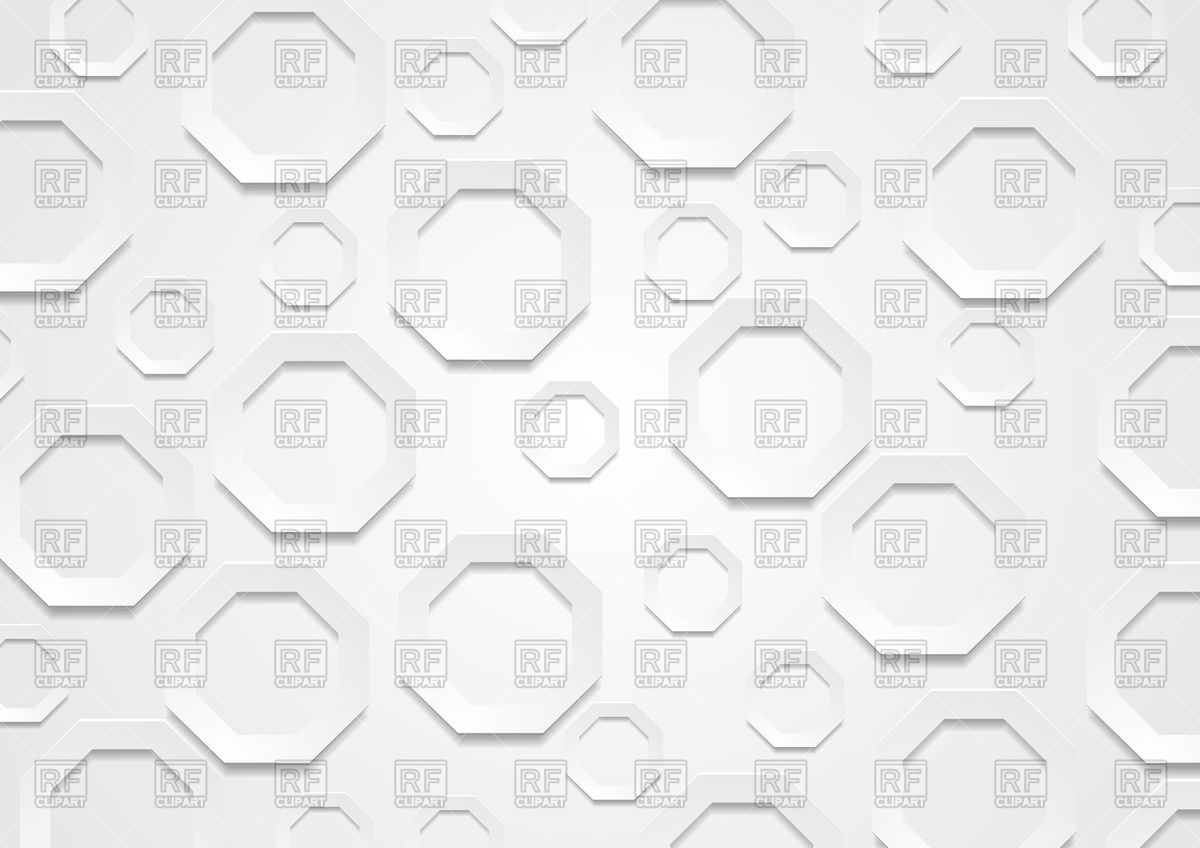 Abstract Grey Paper Tech Background With Octagon Vector Image Of