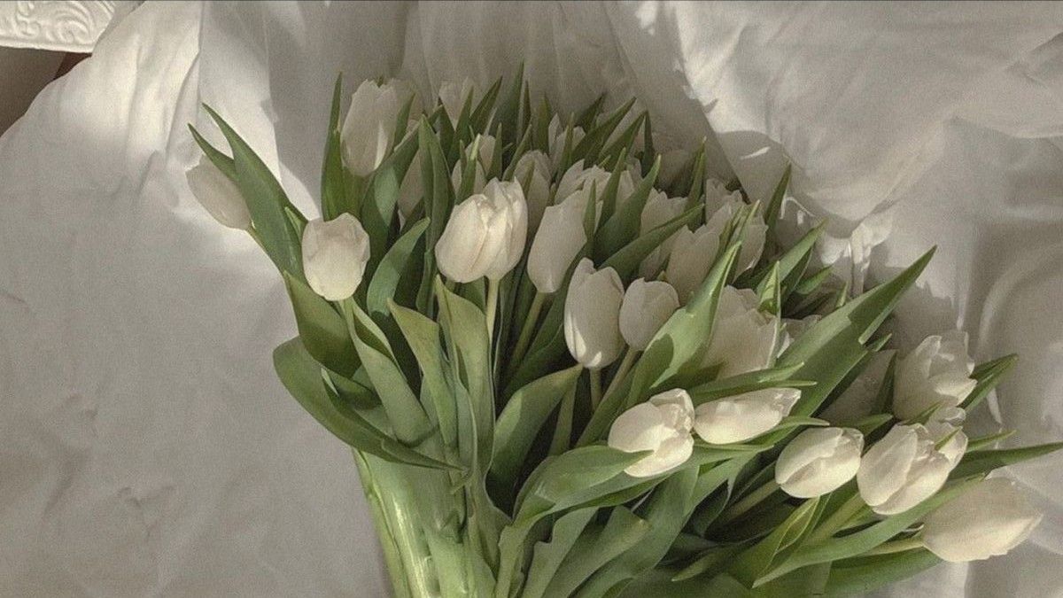 Sage Green Aesthetic Flowers Wallpaper