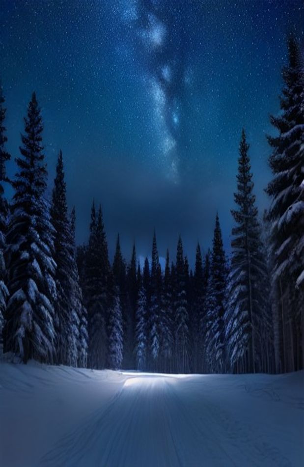 Winter Night Sky Wallpaper