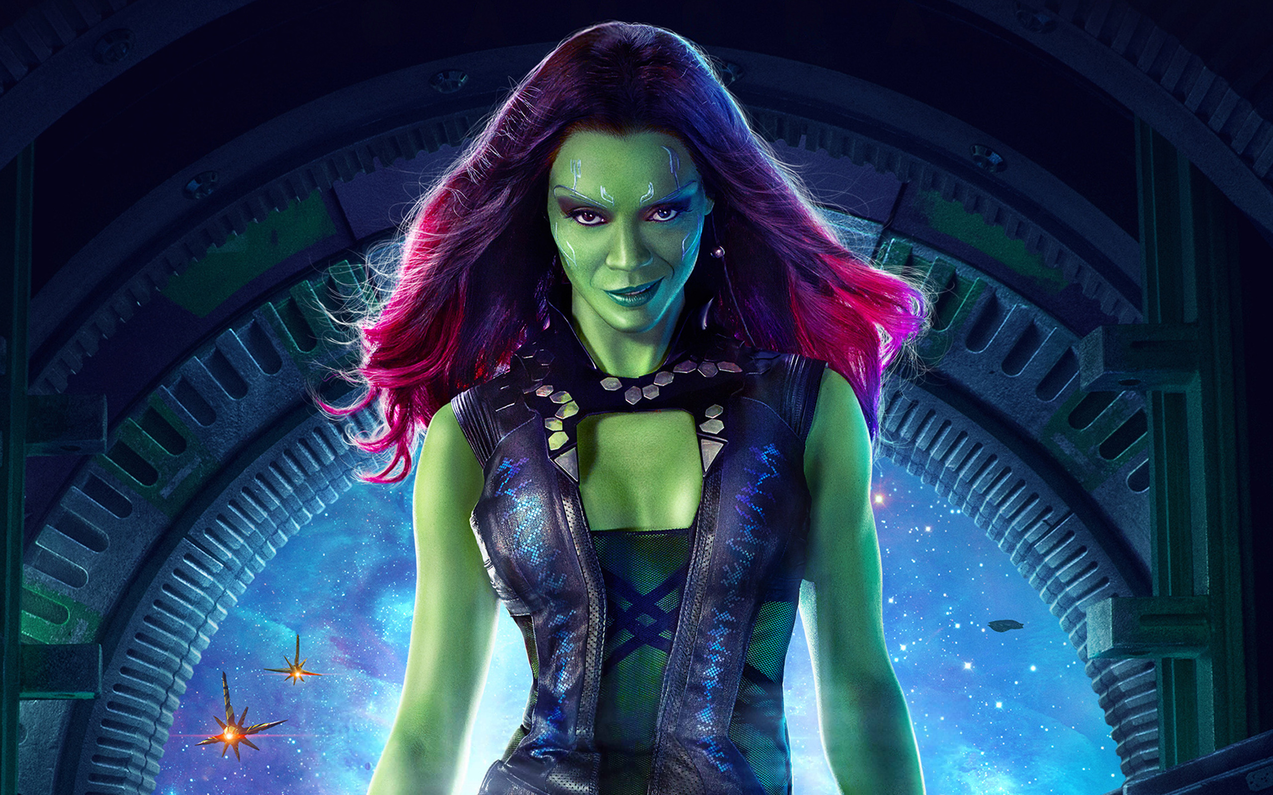 Zoe Saldana As Gamora HD Wallpaper Background Image