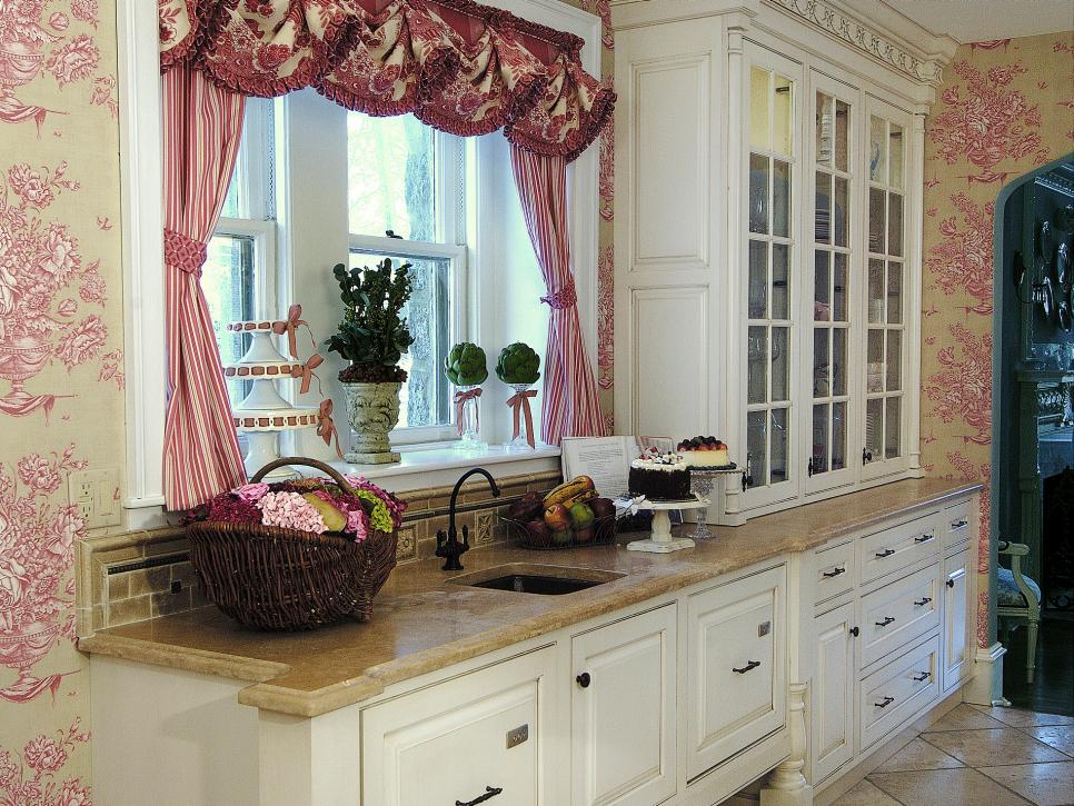 From Dave Stimmel Ornate And Formal Eat In Kitchen Toile Wallpaper