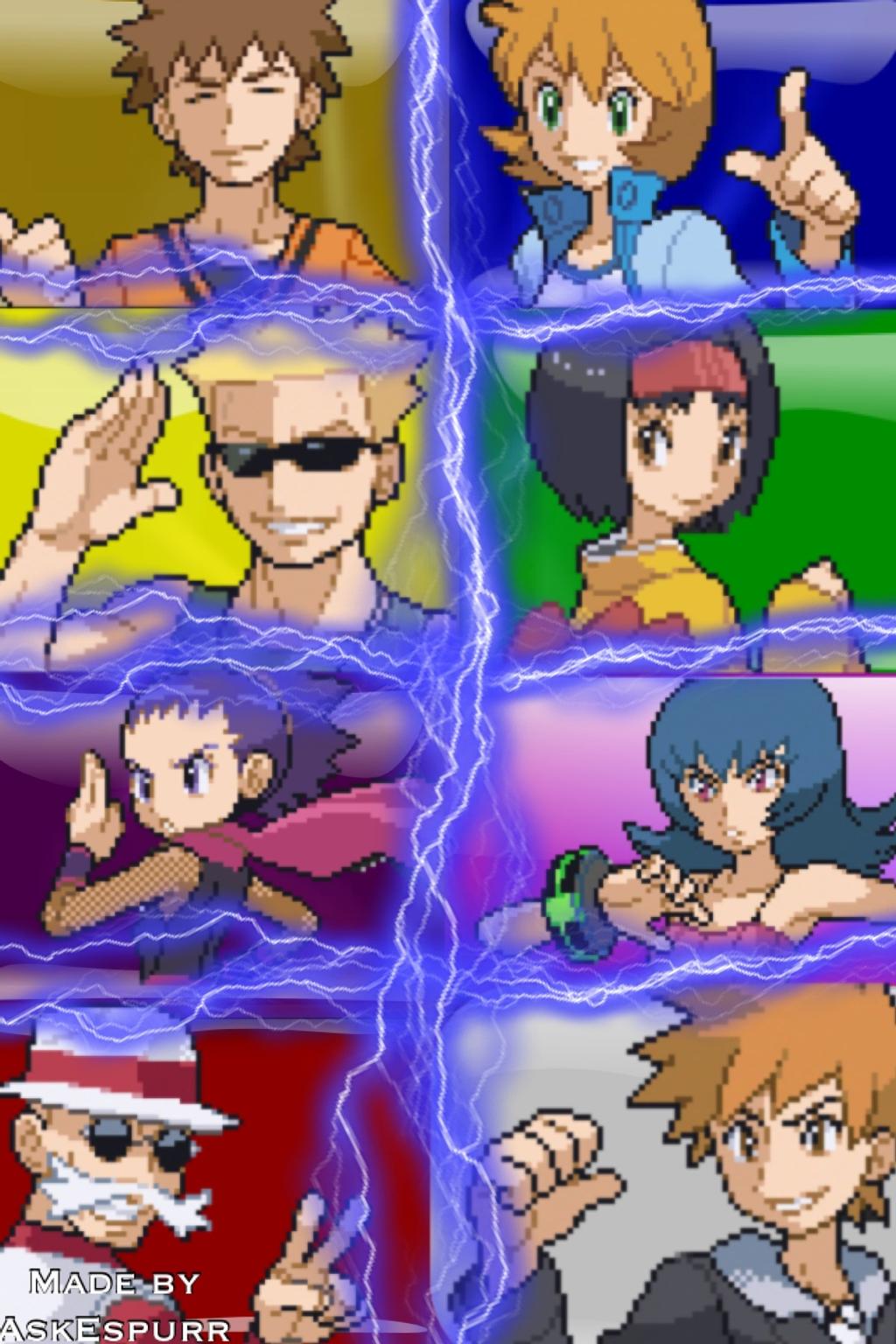 Pokemon Kanto Gym Leaders iPhone Wallpaper By Askespurr