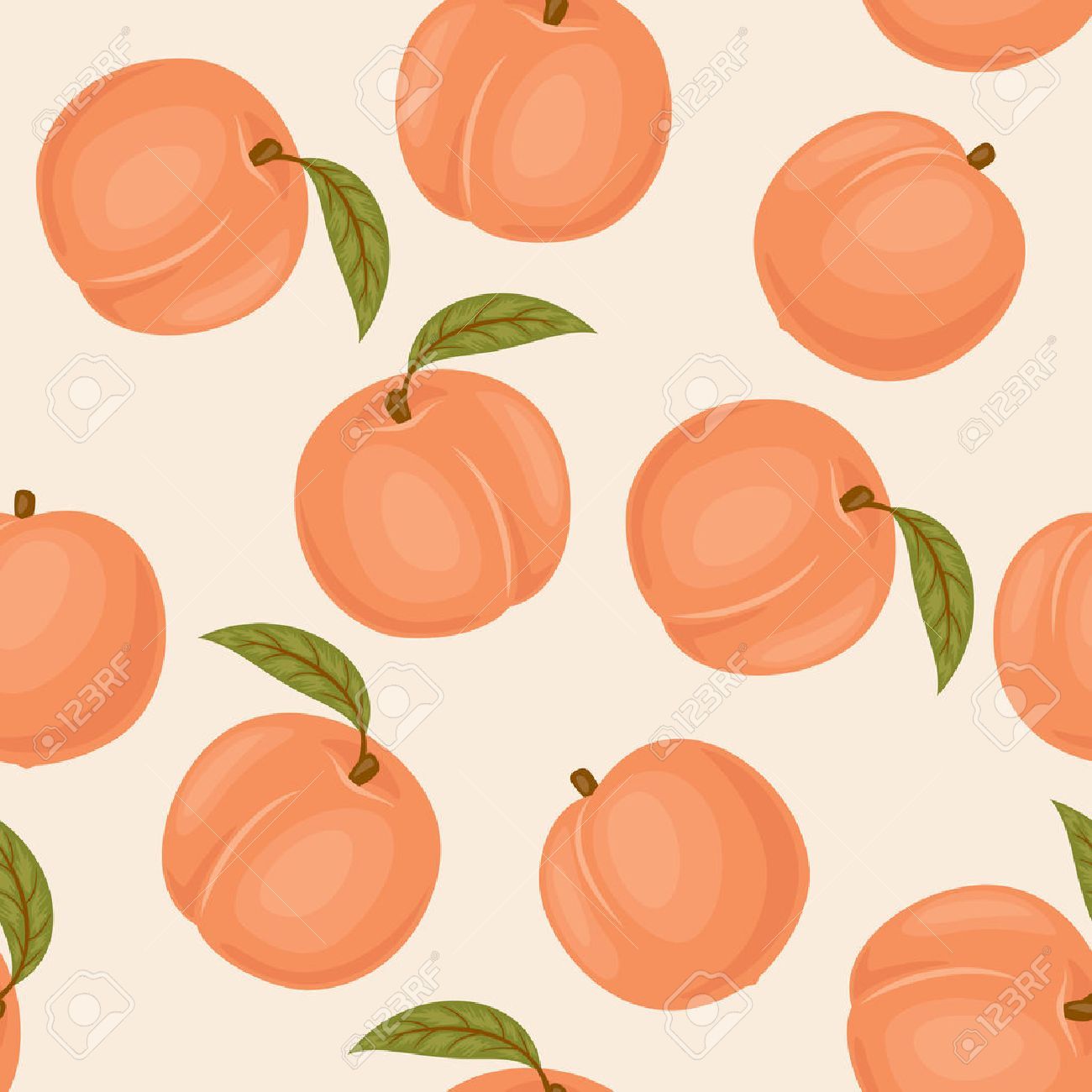 Peach Seamless Pattern Wallpaper