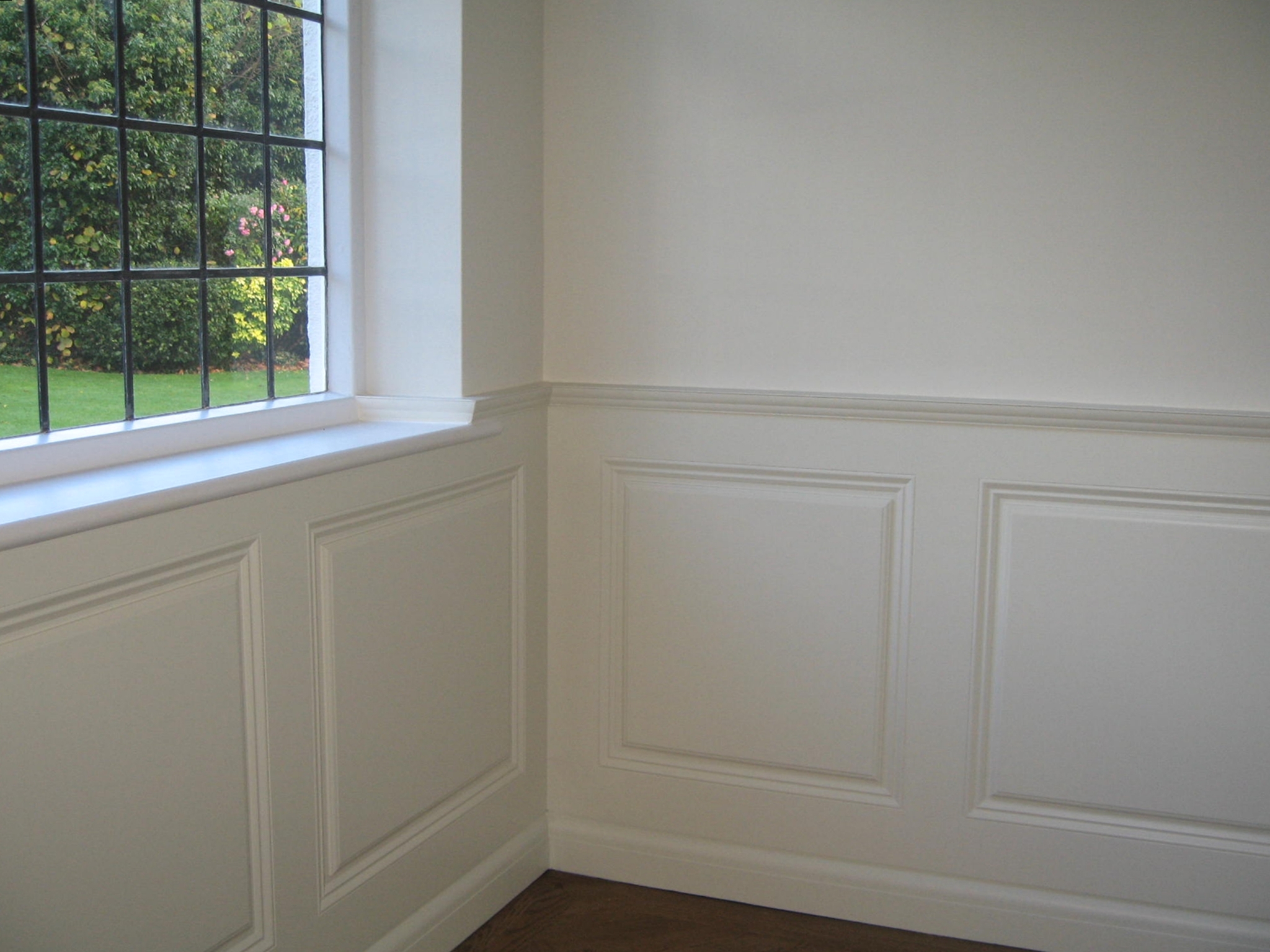 Renaissance Wall Panels Fitted To A Dado Height And Painted In White