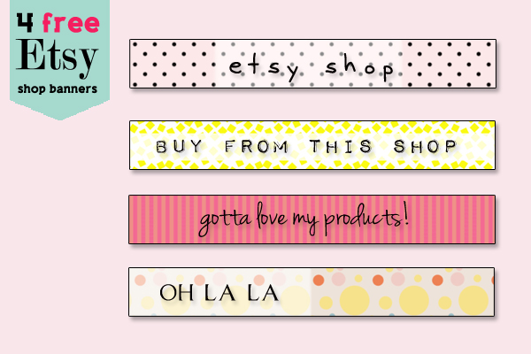 Free Download Set Of 4 Etsy Banners And Backgrounds By Cakememoirs
