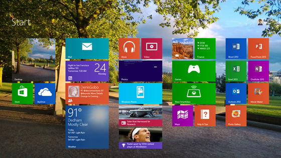With Windows Use Desktop Wallpaper On The Start Screen