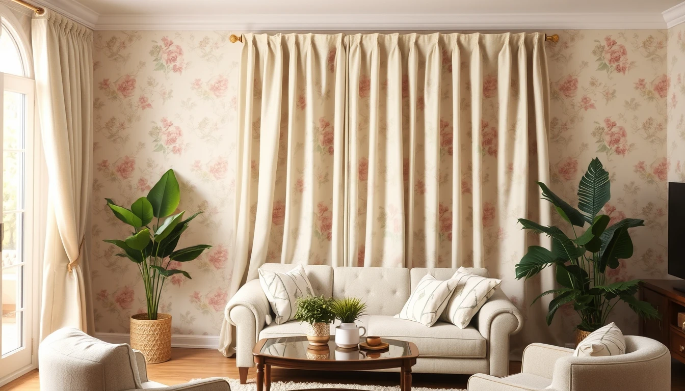 Matching Wallpaper And Curtains