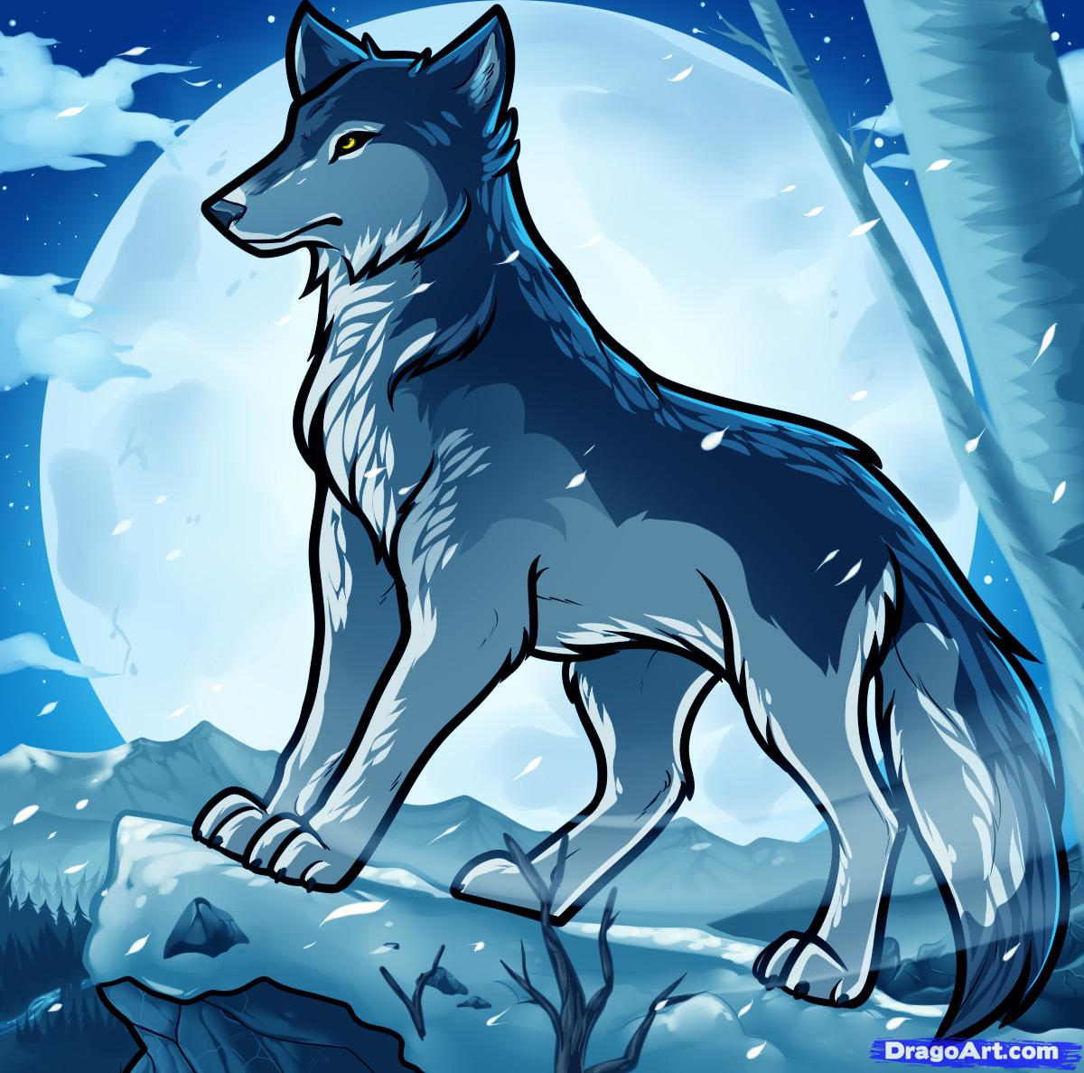 To Draw Anime Wolves Step By Animals
