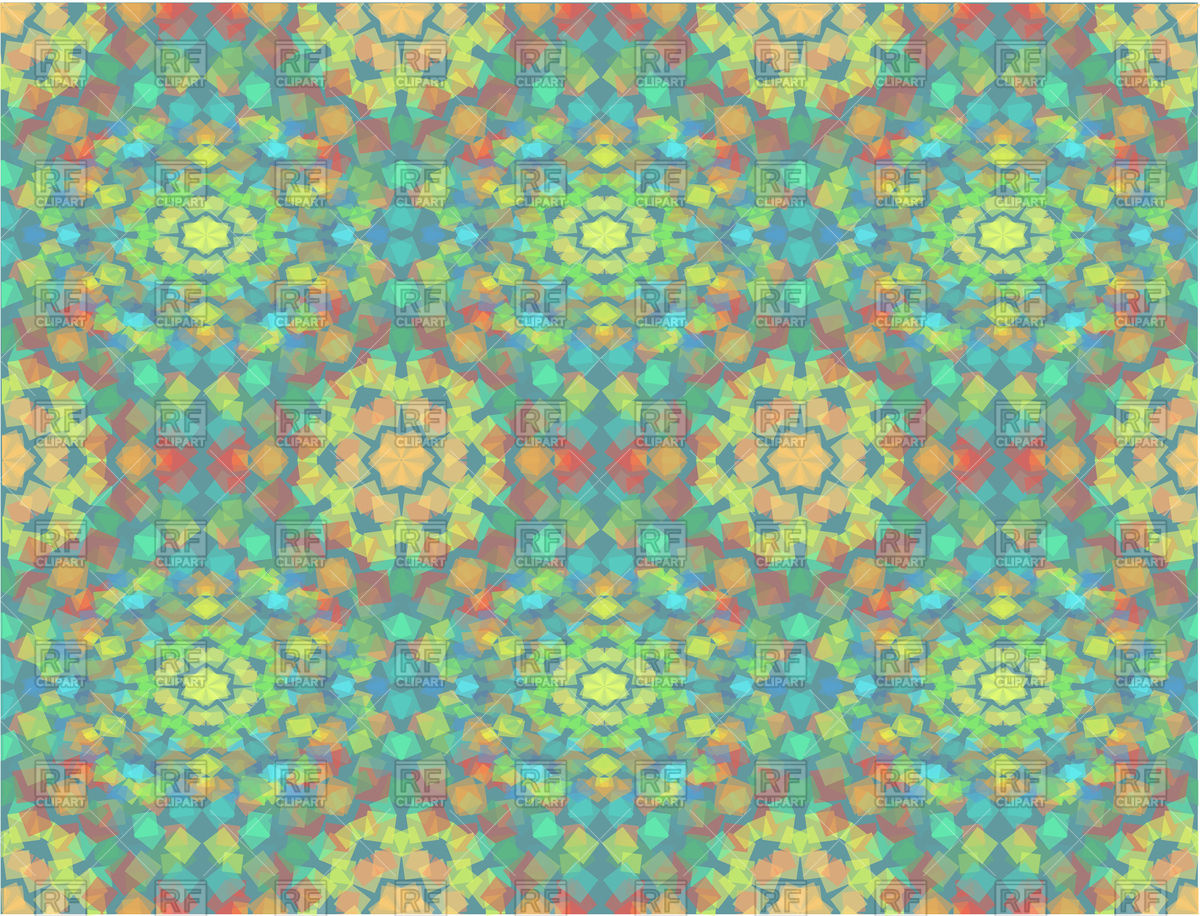 Kaleidoscope Seamless Pattern With Colourful Squares Vector Image