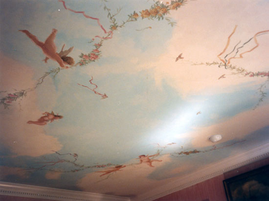 Decorative Ceiling Mural Medallion Custom Painted S