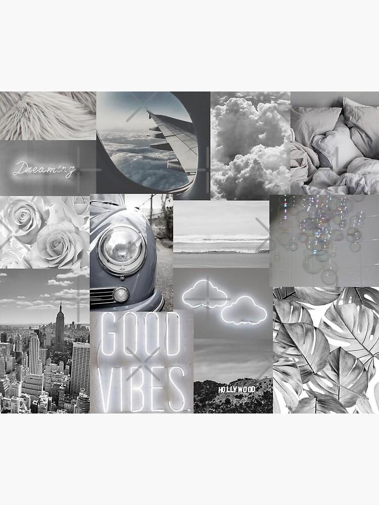 Light Grey Aesthetic Collage Poster By Alekkar2002
