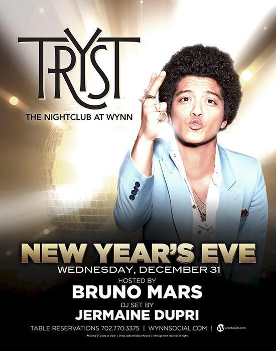 Bruno Mars Las Vegas New Years Eve Tickets Calendar