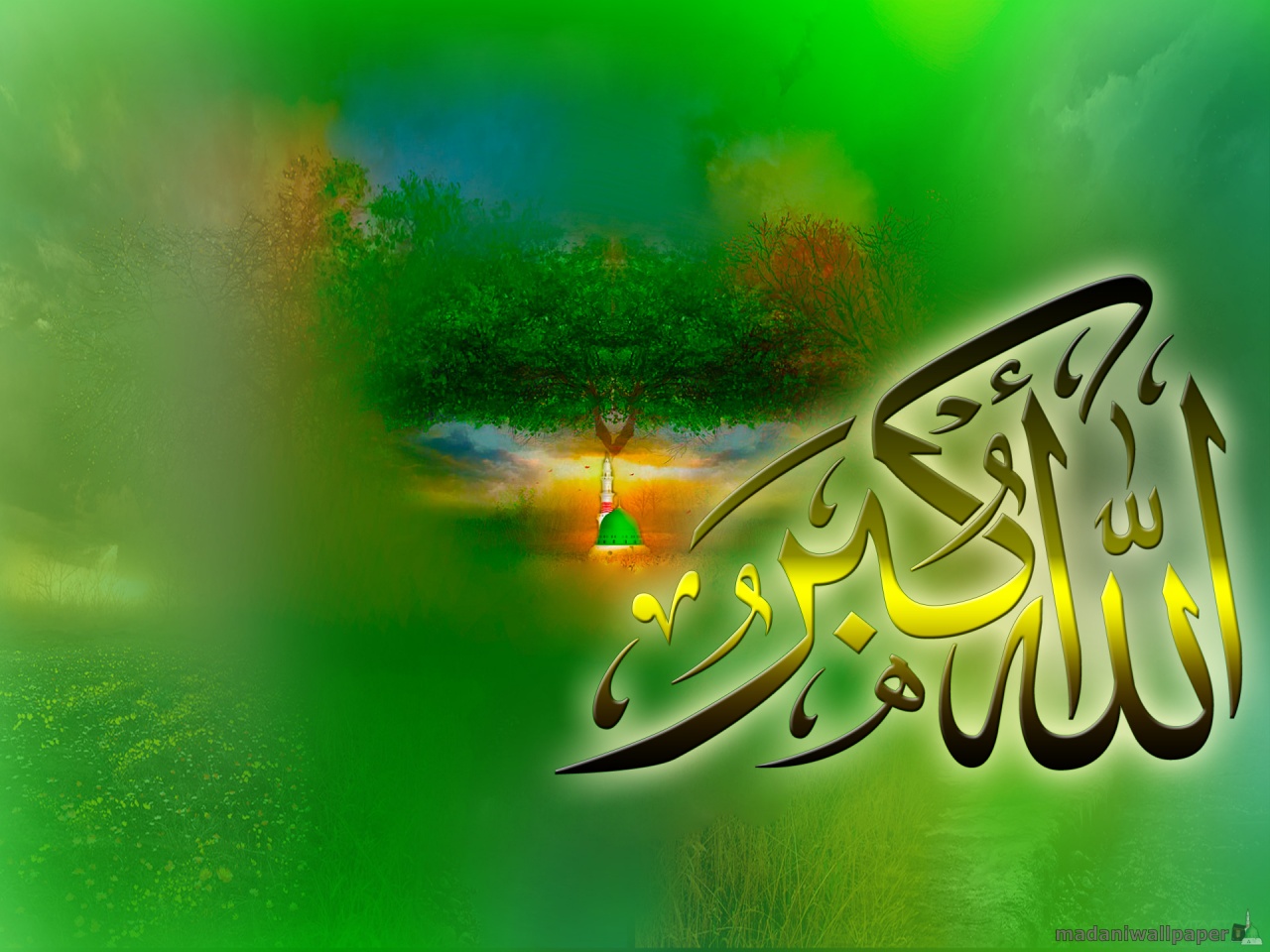 Free download allah o akbar green background wallpaper 1280x960jpg  [1280x960] for your Desktop, Mobile & Tablet | Explore 48+ Allahu Wallpaper  |