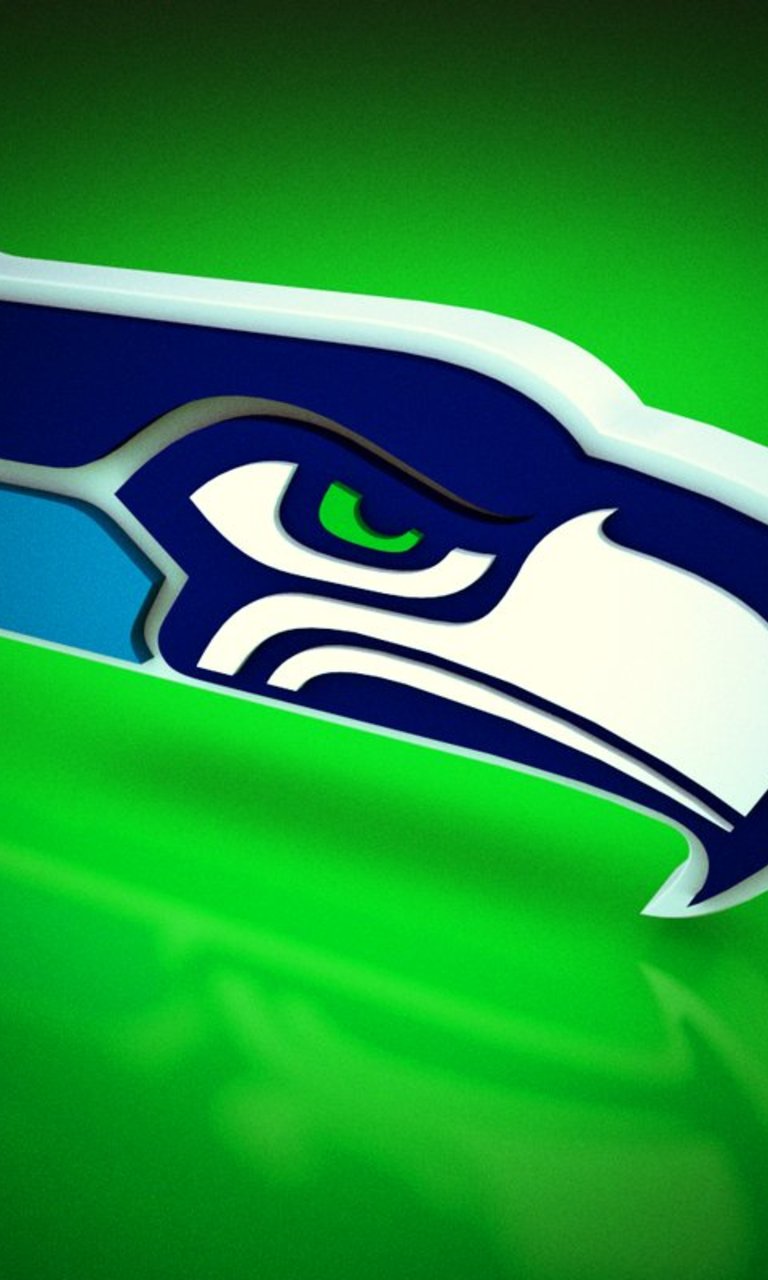 3d Seahawk On Green Wallpaper For Htc Windows Phone 8s