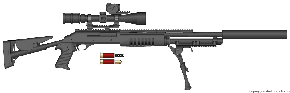 Benelli M4 Sniper Shotgun By Misterpsychopath3001