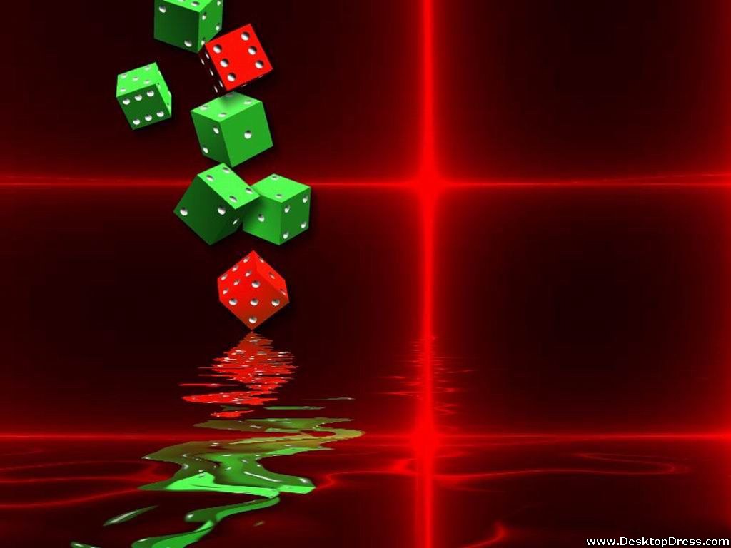 Desktop Wallpapers 3D Backgrounds Red and Green Dice www
