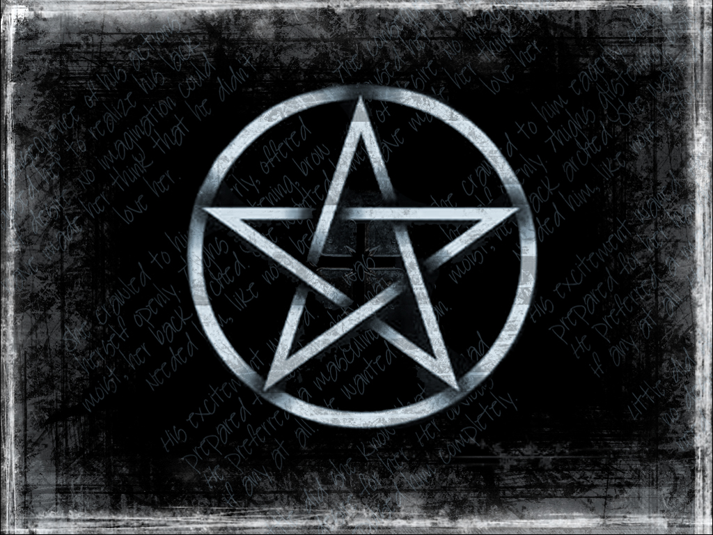 Wiccan Pentacle Background Grunge Pentagram By