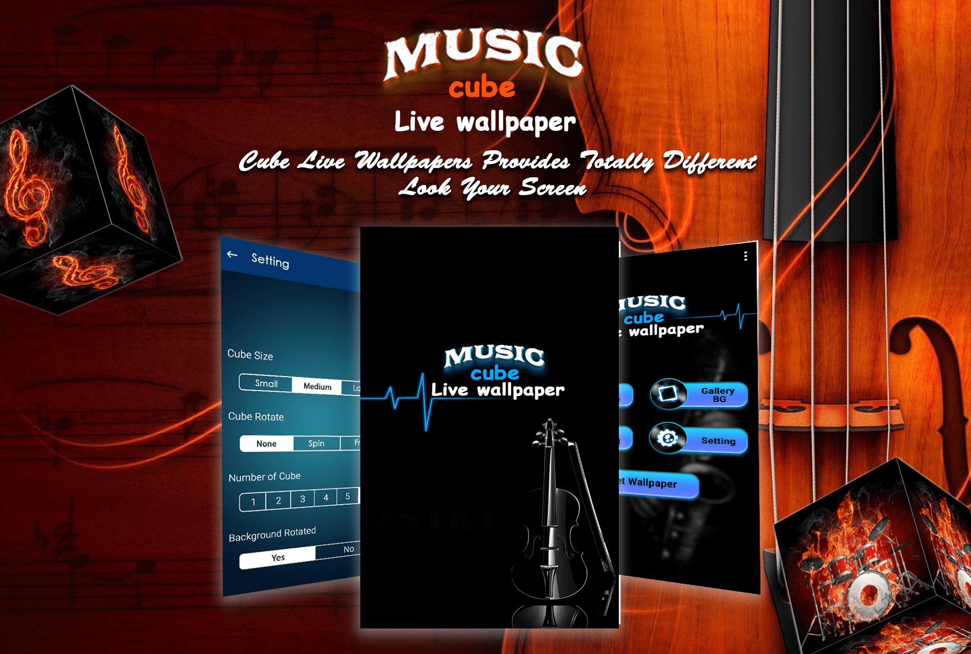 3d Music Cube Live Wallpaper For Android