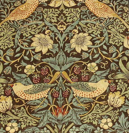 Strawberry Thief Cotton Fabric A Classic William Morris Floral And