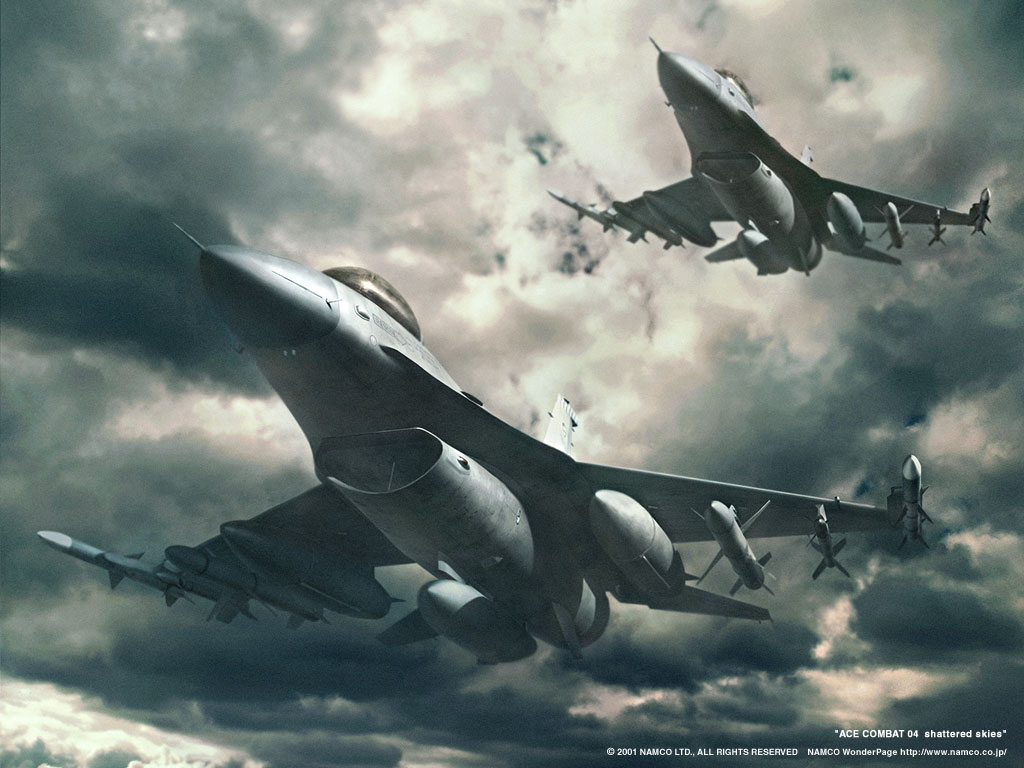 F16 Ace Bat Shattered Skies Wallpaper Jpg