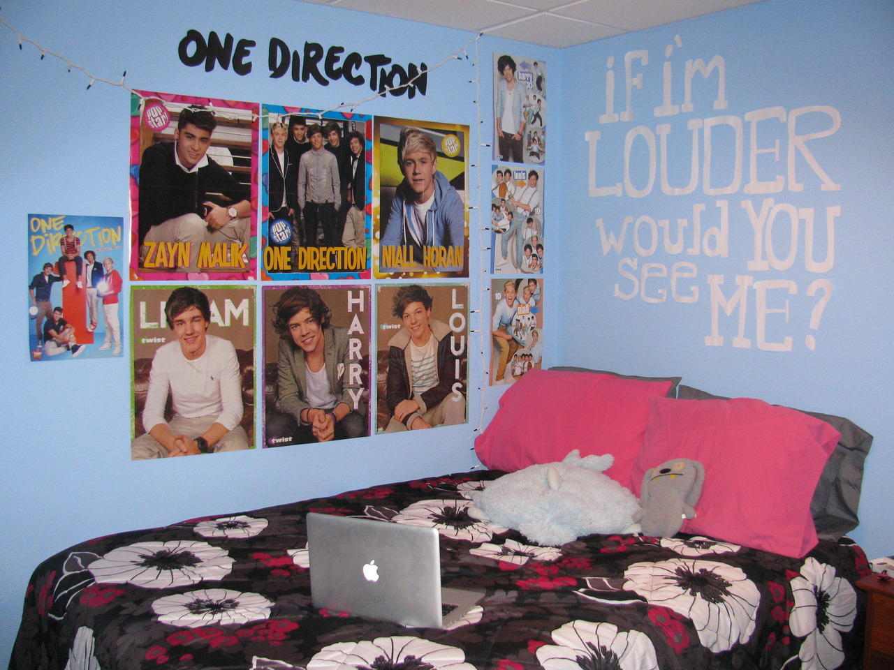 Free Download Room 1d 1d Room One Direction Blue Pink Gray