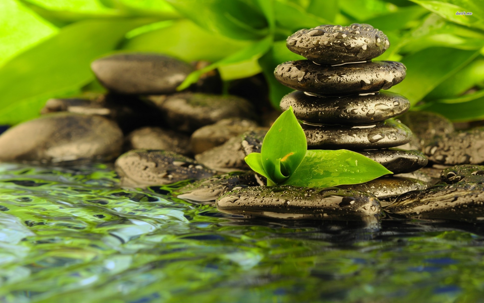 Desktop Wallpaper Zen Stones Pc Android iPhone And iPad