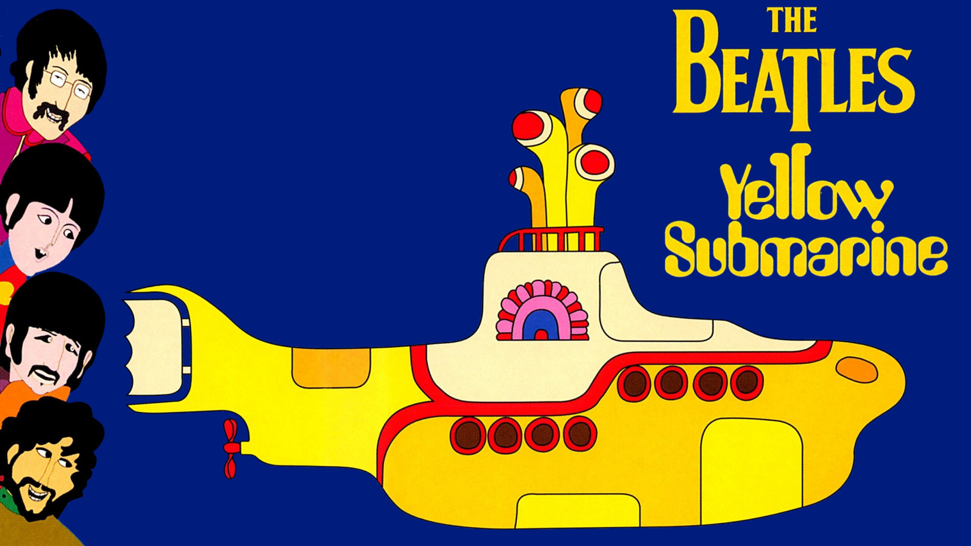 The Beatles In Yellow Submarine HD Wallpaper Background Image