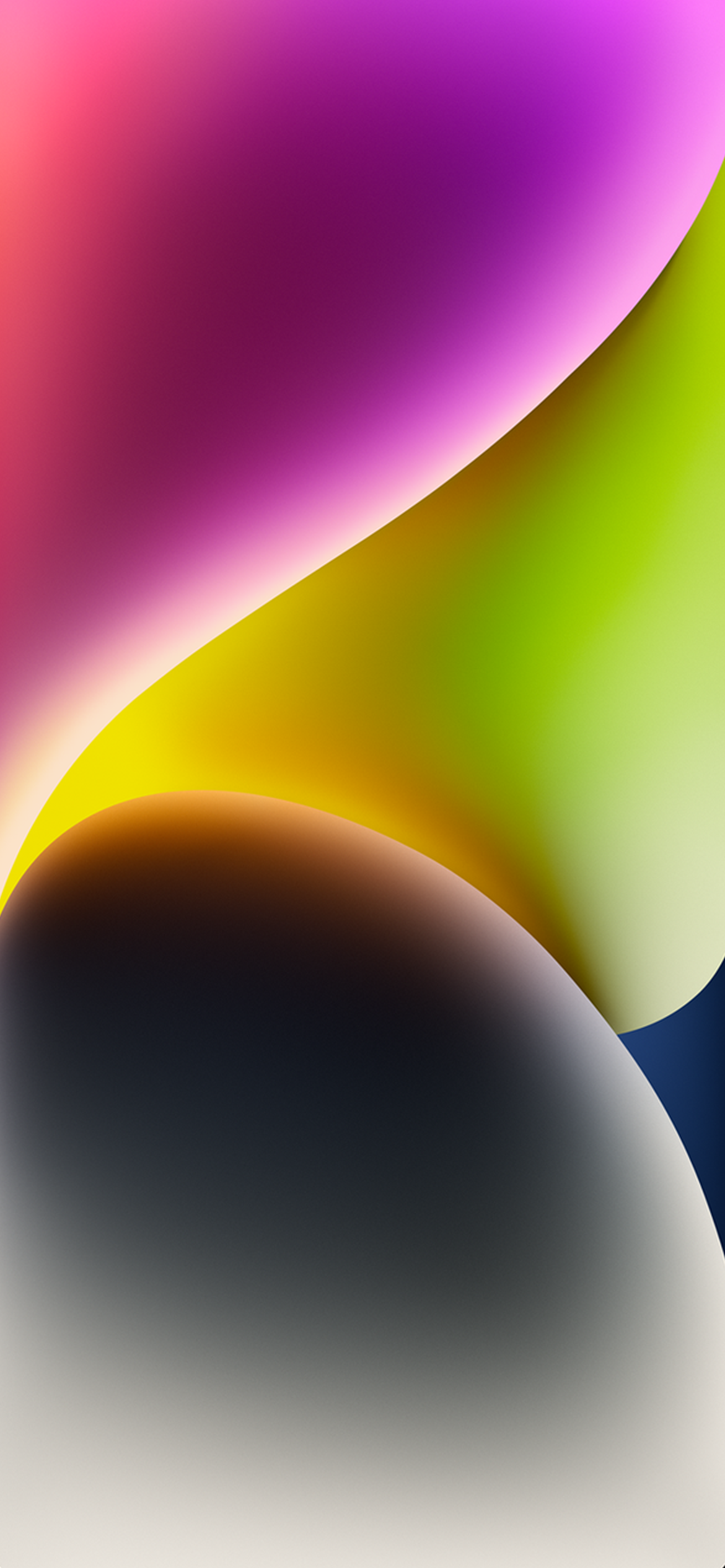 Abstract iPhone 14 Pro Max wallpaper with a blend of vibrant colors, smooth curves, and a modern aesthetic