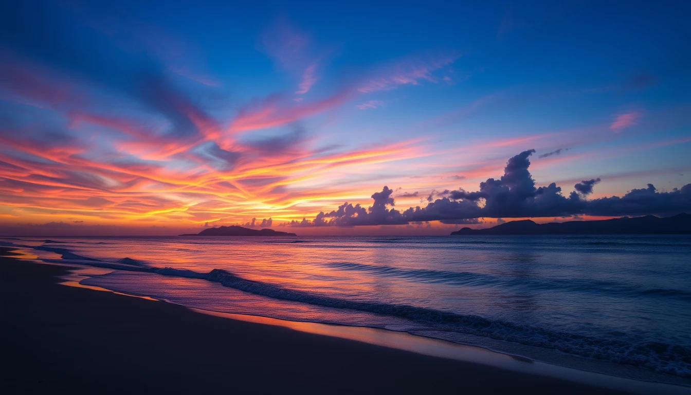 Sunset Ocean Rainbow Wallpaper