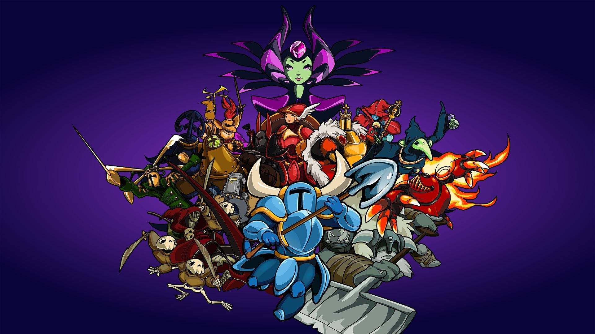 Shovel Knight Complete Character Illustration Wallpaper