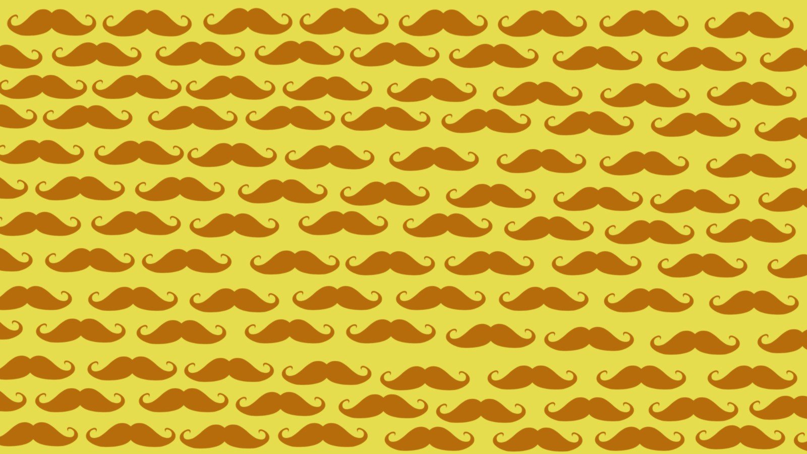 Yellow Brown Moustache Mustache Wallpaper