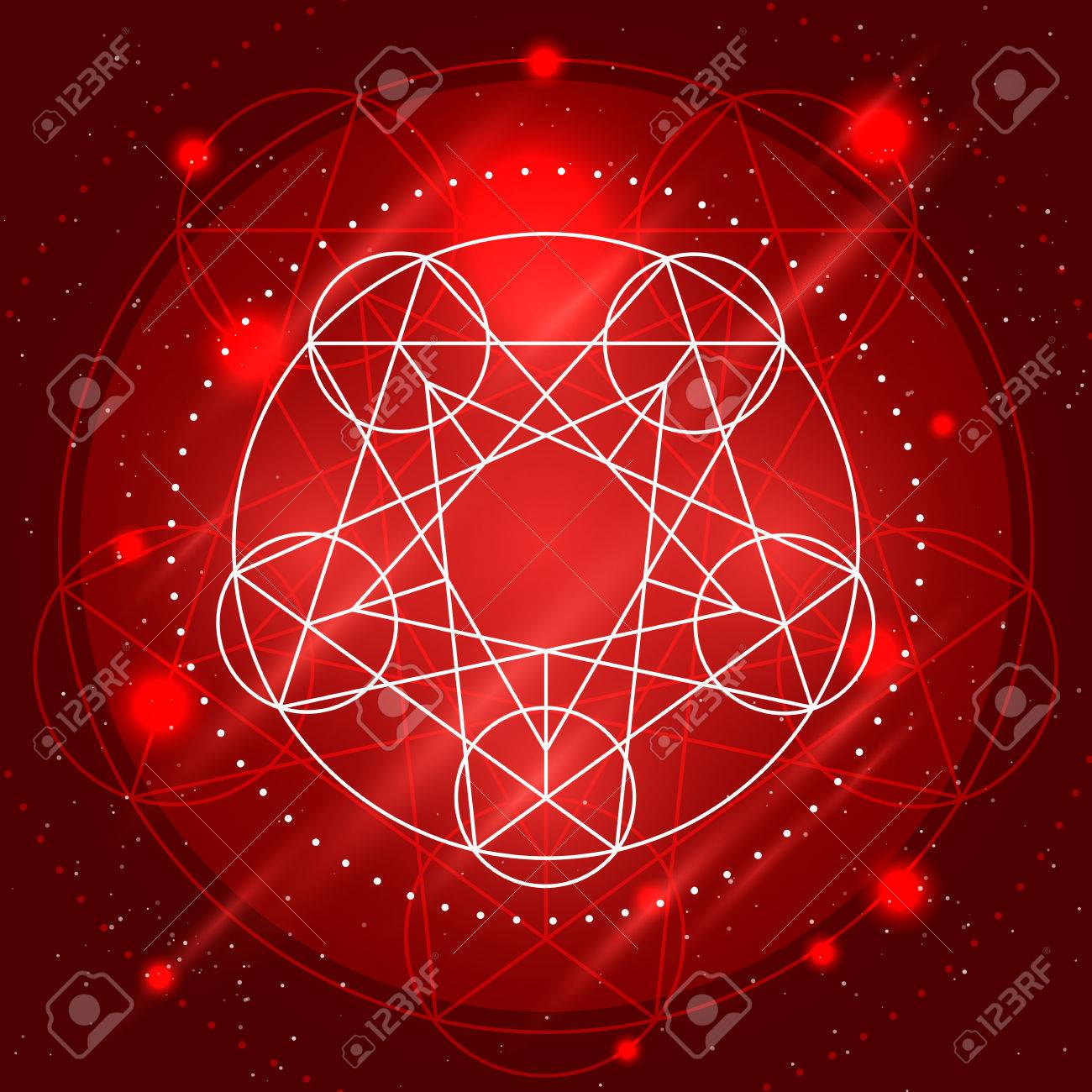 Magic Geometry Sign Vector Alchemy Mystical Symbol On Space
