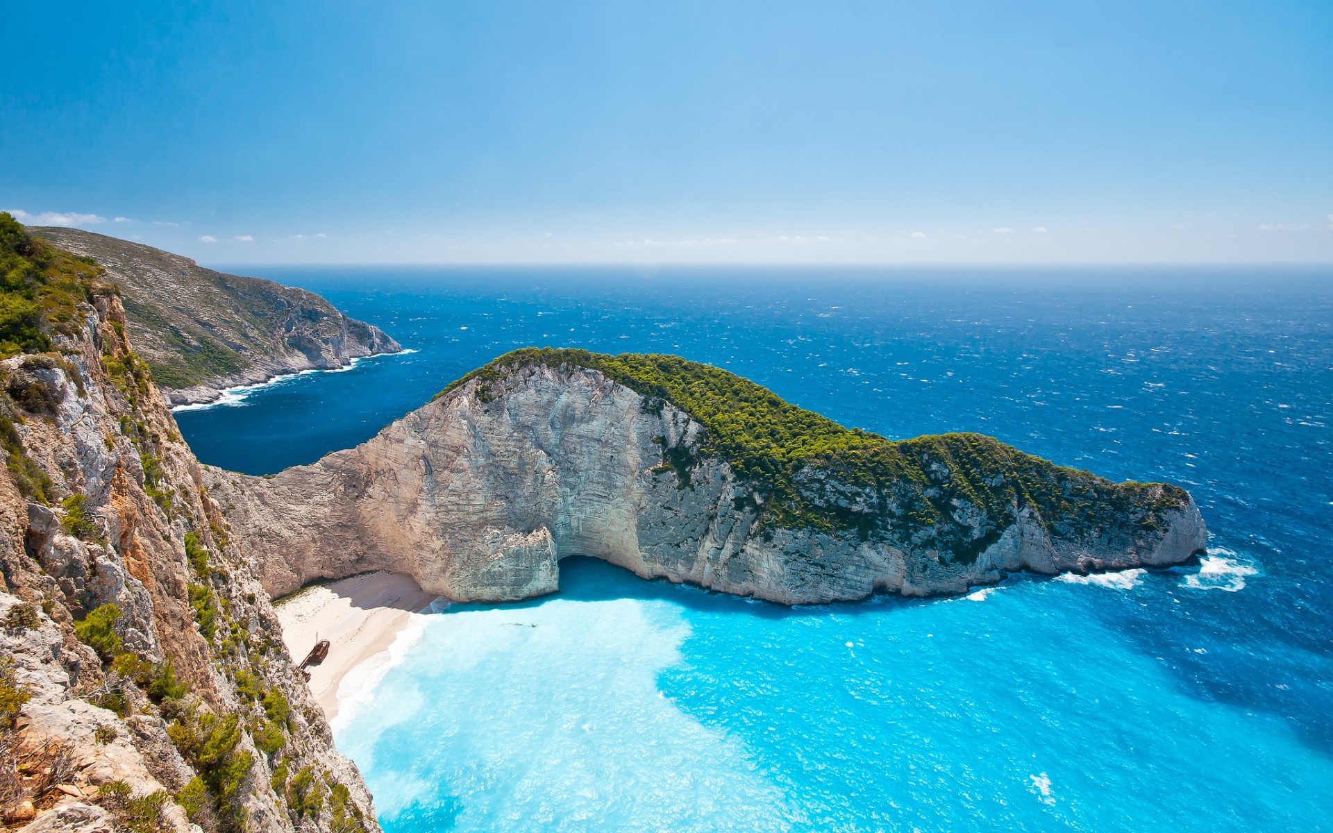 Wallpaper Zakynthos Ionian Sea Beautiful Island Rock